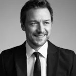 Black and white Image of James McAvoy