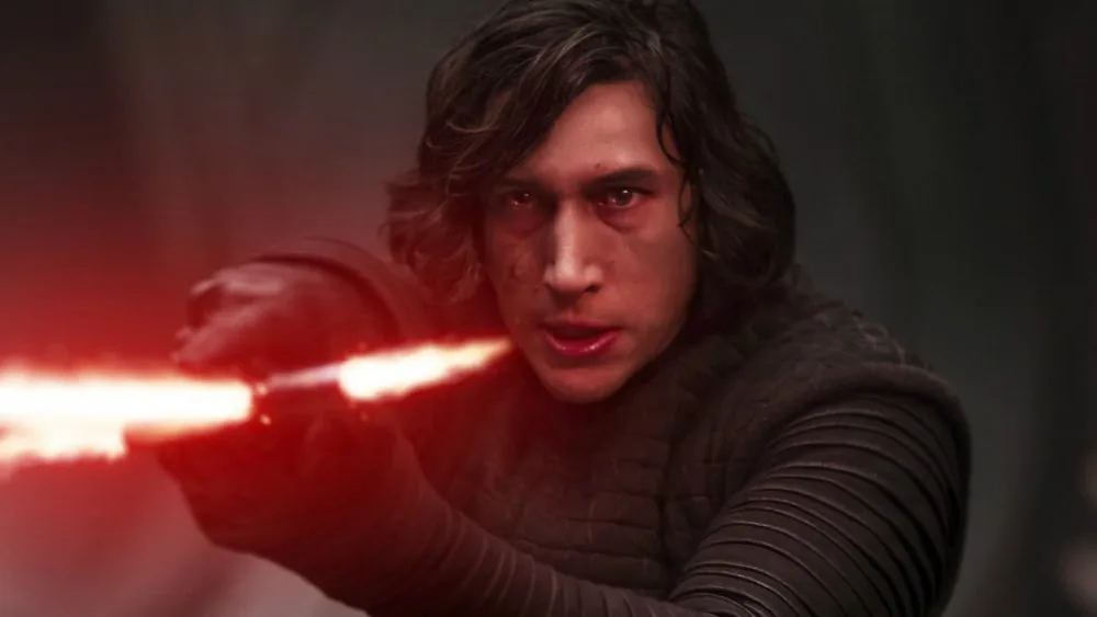 Image of Adam Driver as Kylo Ren in Star Wars movie